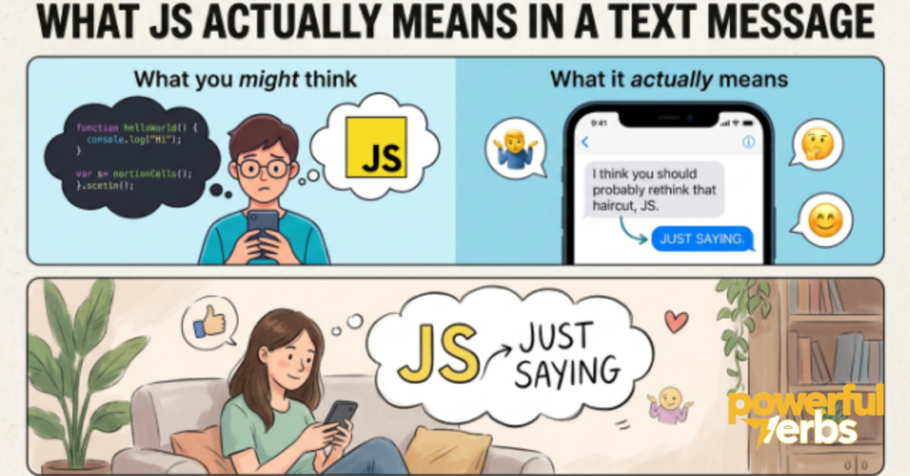 What JS Actually Means in a Text Message