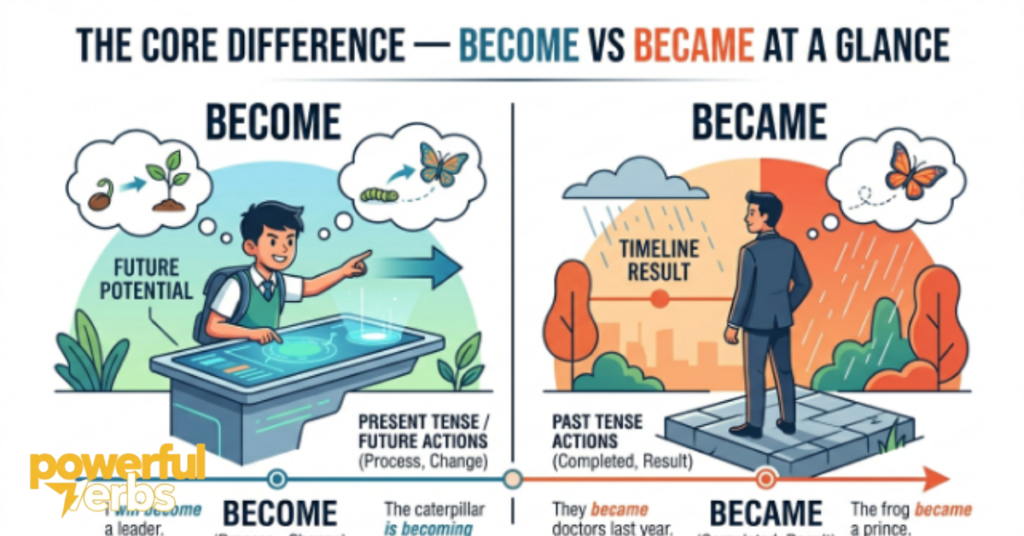 The Core Difference — Become vs Became at a Glance