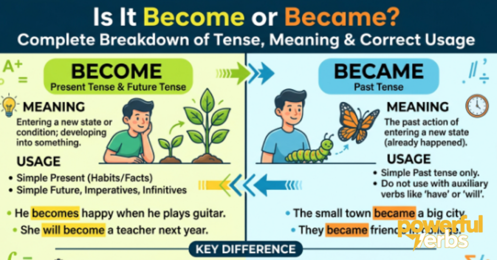 Is It Become or Became? Complete Breakdown of Tense, Meaning & Correct Usage