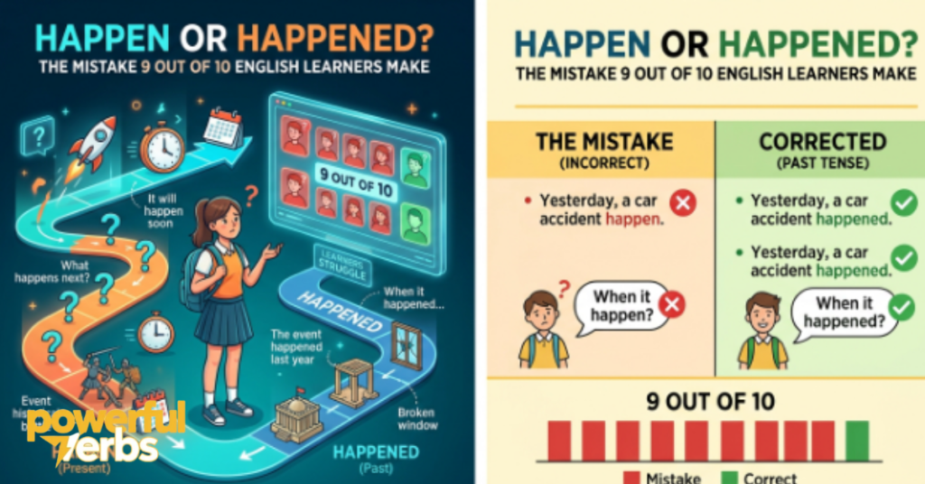 Happen or Happened? The Mistake 9 Out of 10 English Learners Make