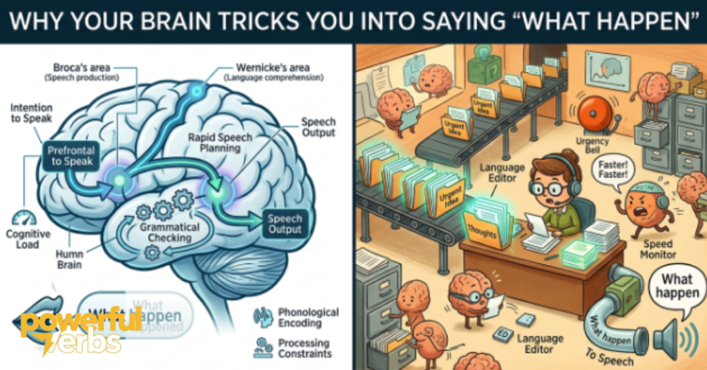 Why Your Brain Tricks You Into Saying "What Happen"