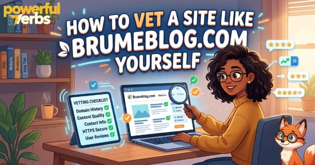 How to Vet a Site Like Brumeblog. com Yourself