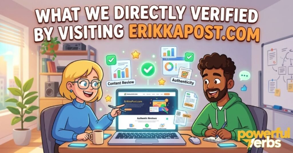 What We Directly Verified by Visiting ErikkaPost. Com
