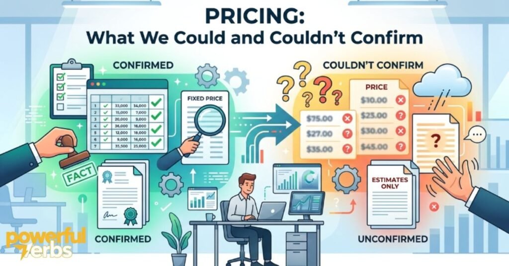 Pricing: What We Could and Couldn't Confirm
