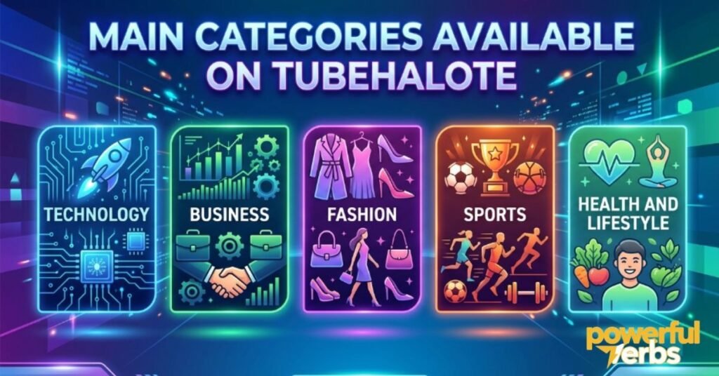 Main Categories Available on Tubehalote