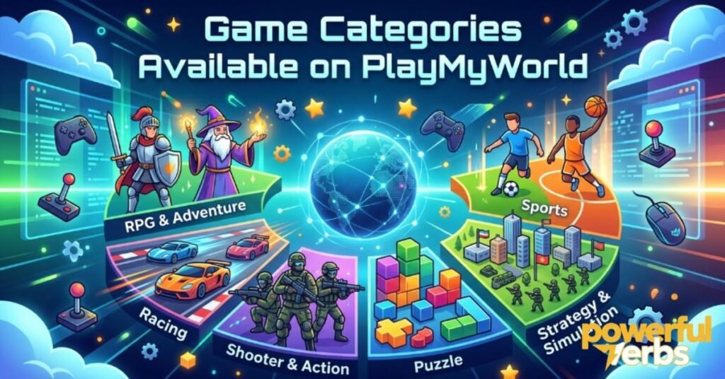 Game Categories Available on PlayMyWorld